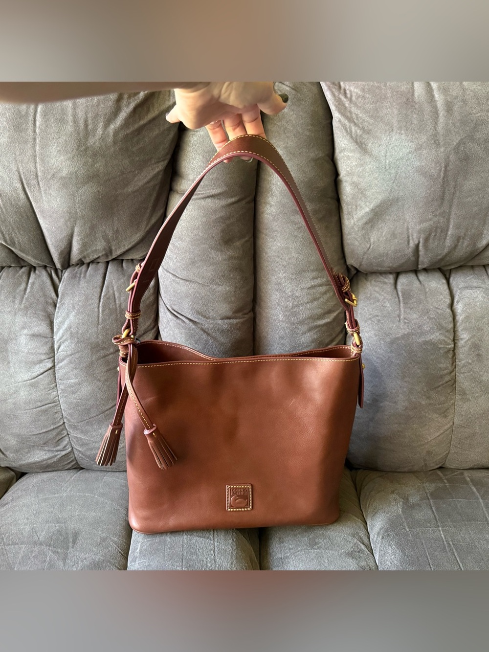 Dooney & Bourke Florentine Large Sac Shoulder Bag in Chestnut 🌰 - Picture 8 of 15